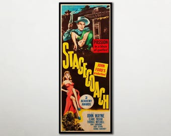 駅馬車 (1939) ジョン・ウェイン クレア・トレバー 映画ポスター復刻版