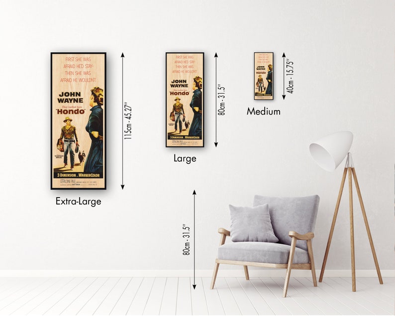 Hondo WOOD POSTER Stunning movie poster printed on WOOD for Etsy