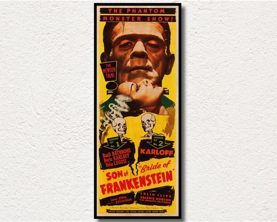 Son Of Frankenstein High Quality Movie Wood Poster Large Wood Etsy