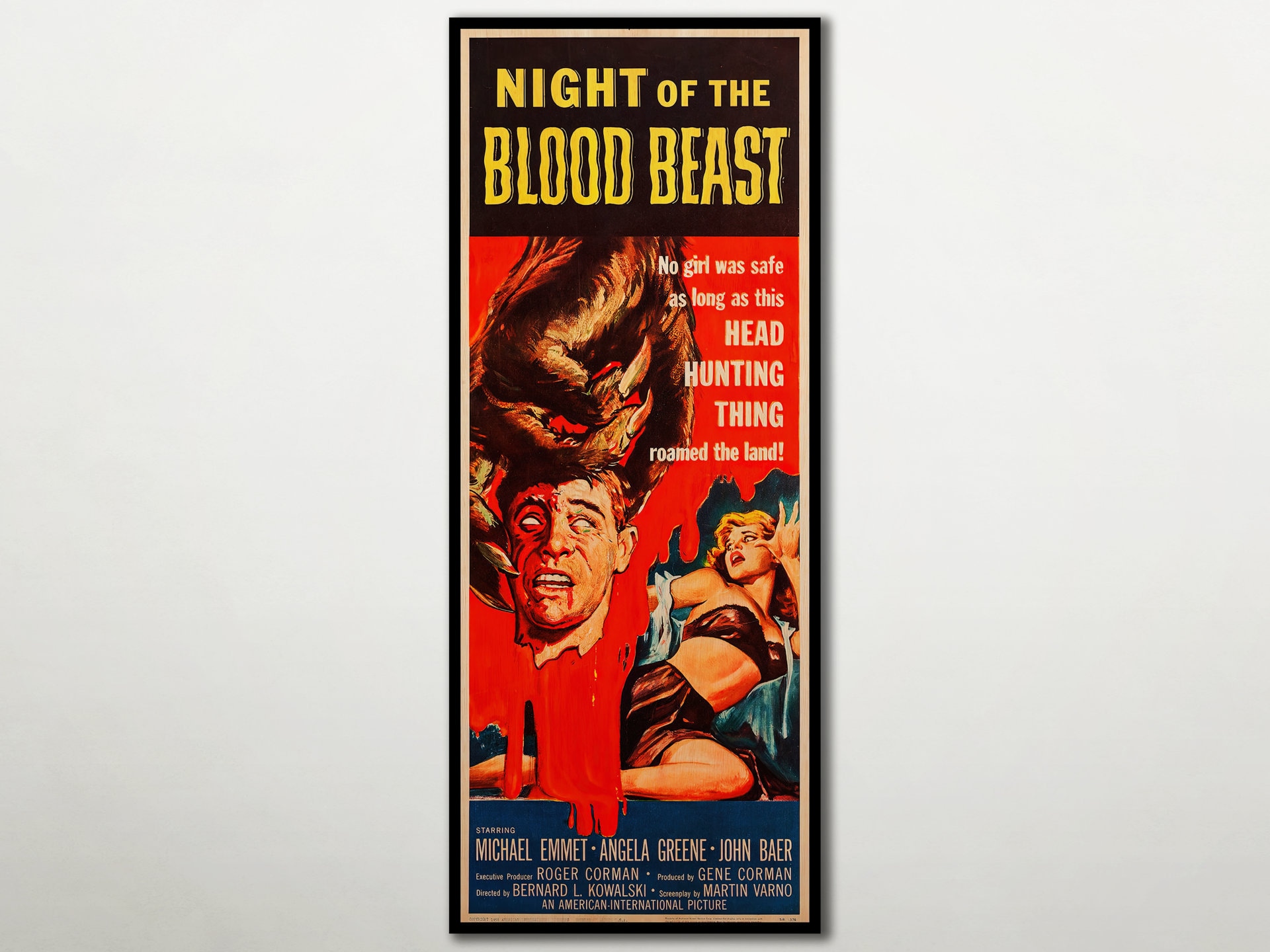 Night of the Blood Beast HIGH QUALITY Movie Wood Poster, Horror
