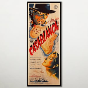 Casablanca Poster WOODEN Wall Art, Wall decor unique gift for movie lovers, Bogart poster, Handmade fanart Cinema Poster Casablanca print