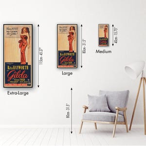 Gilda Wood Print, Rita Hayworth Cinema Poster, Vintage Film Wall Art image 18