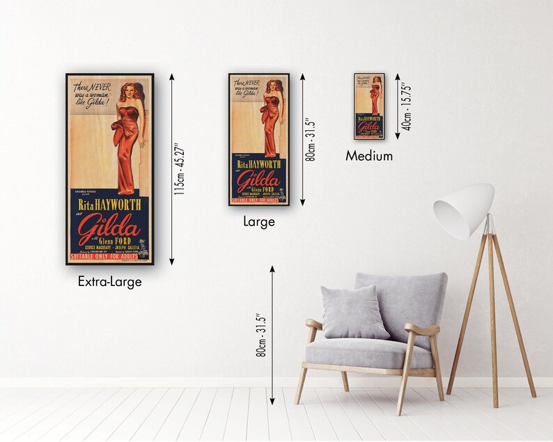 Gilda Wood Print, Rita Hayworth Cinema Poster, Vintage Film Wall Art image 18