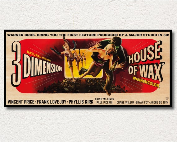 House of Wax WOODEN Wall Art Poster, Lanscape Horizontal Special