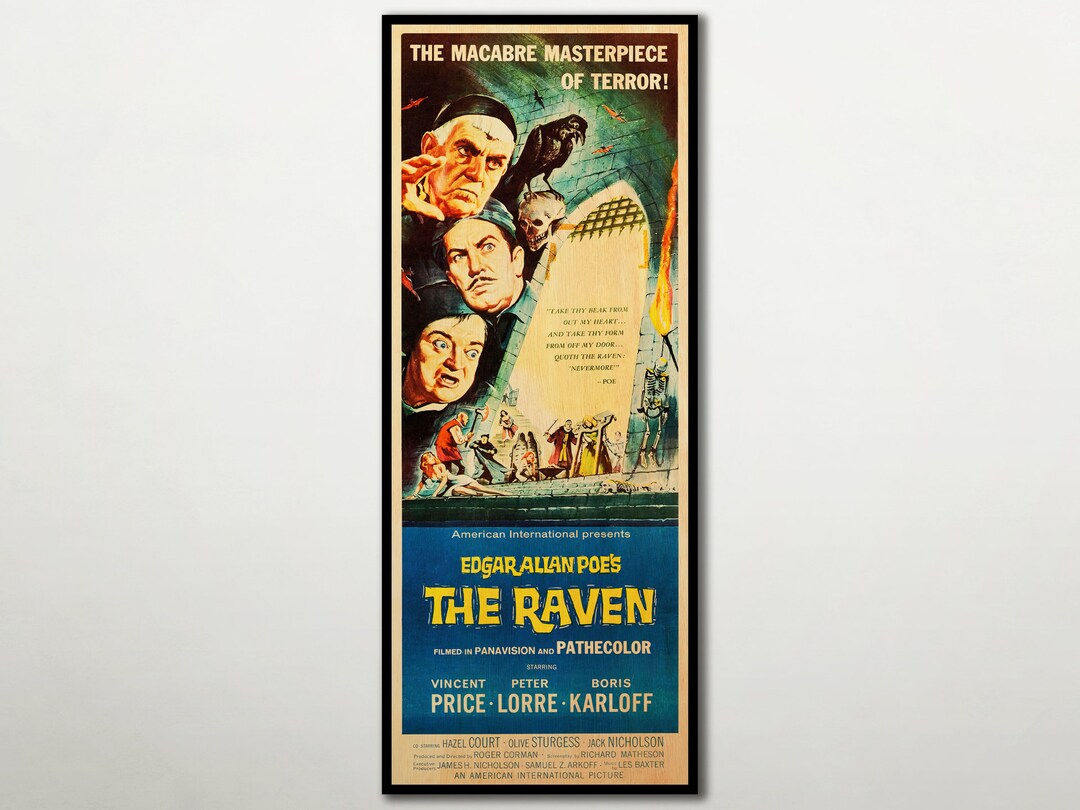 The Raven WOODEN POSTER, Extra Large Cool Unique Horror Movie Gift for ...