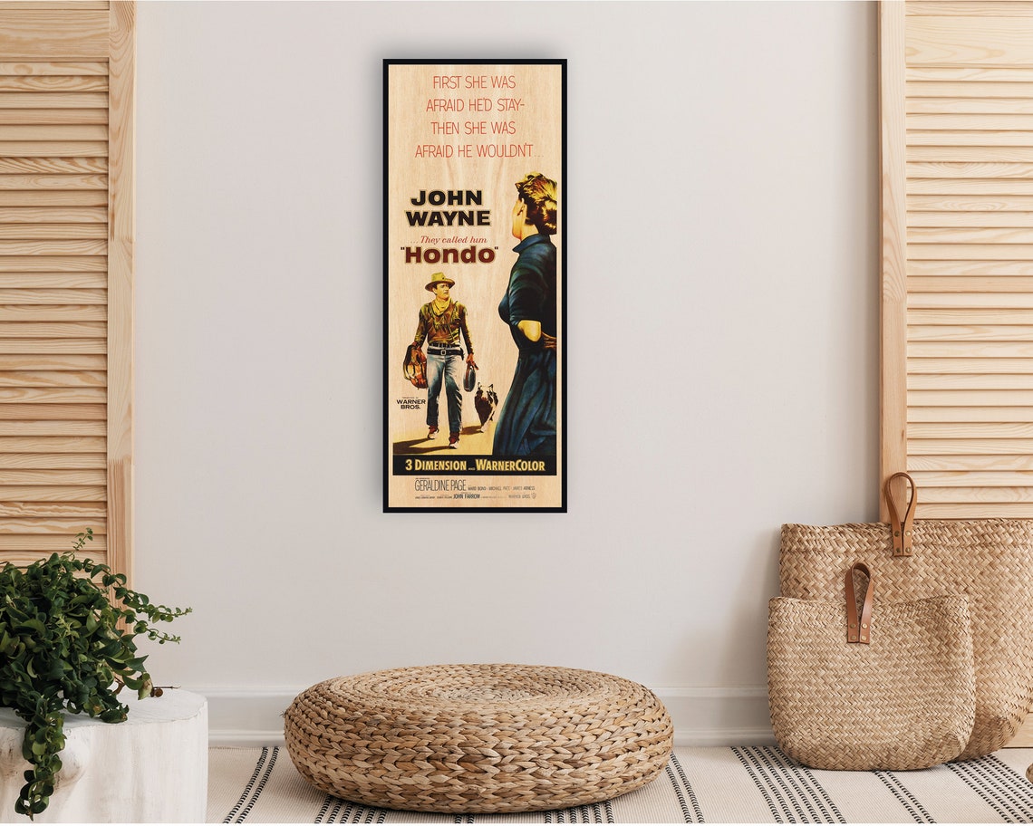 Hondo WOOD POSTER Stunning Movie Poster Printed on WOOD for Etsy