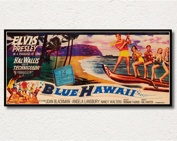 Blue Hawaii WOODEN Wall Art Poster, Roadshow Special Edition Cinema Poster,  Unique Gift for Elvis Presley Fans, Landscape Fanart Poster - Etsy