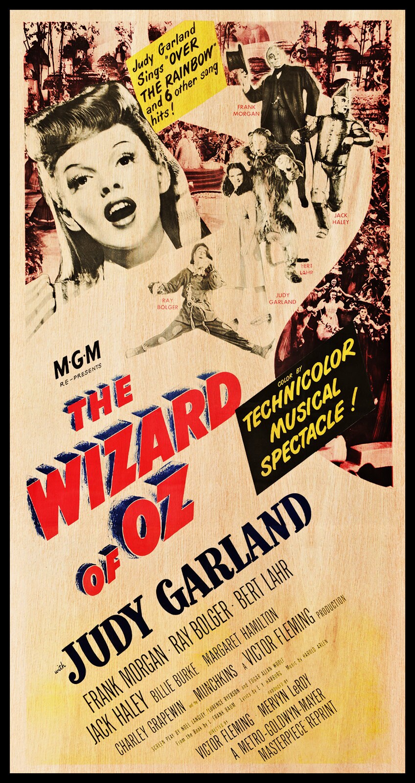 The Wizard of Oz Extra Large WOOD PRINT Poster, Fanart Fantasy