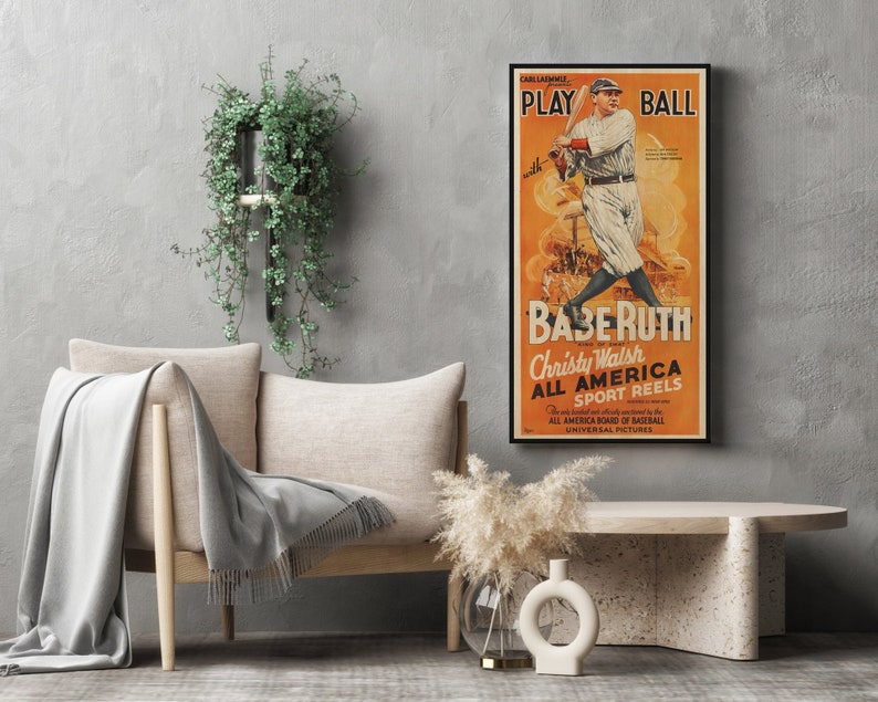 Babe Ruth WOODEN POSTER, Fanart High Quality Cinema Poster on WOOD for ...