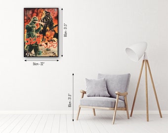 Godzilla Vs Hedorah Japanese WOODEN POSTER, Essential Wood Gift