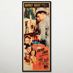 Dead End WOOD POSTER, Crime drama movie posters and gifts, Extra large unique prints for cult classic movie fans, Vintage gifts for friends.
