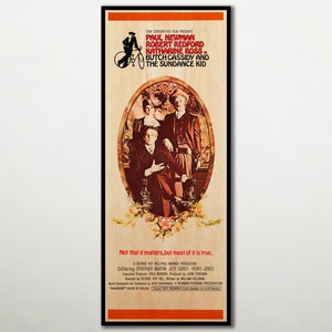 Butch Cassidy and the Sundance Kid WOOD PRINT. Premium cinema movie poster printed on WOOD for Paul Newman and Robert Redford movie lovers.