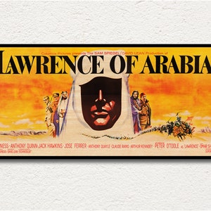 Lawrence of Arabia WOODEN poster gift, Horizontal cinema special edition, Unique gift for movie lovers, Handmade cinema fanart poster gift