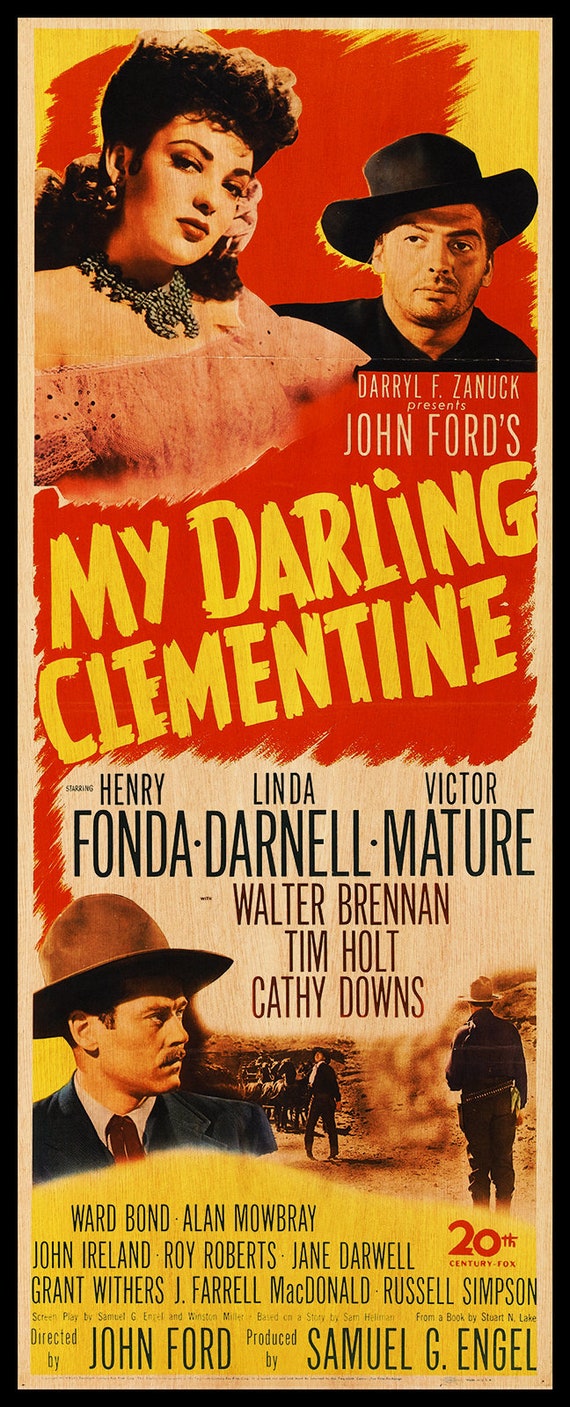 My Darling Clementine WOOD POSTER Stunning Movie Poster For Ireland