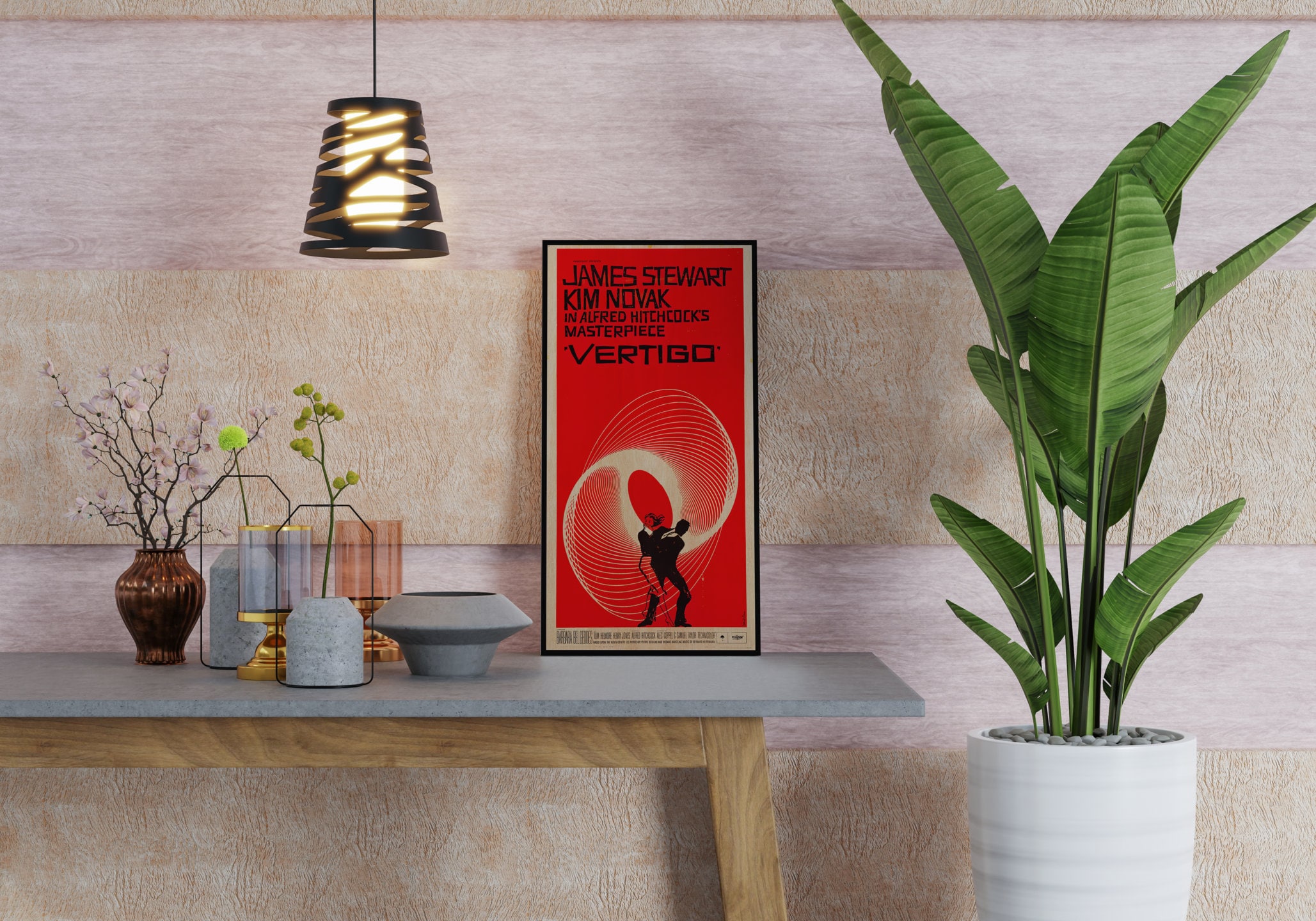 Vertigo HIGH QUALITY Classic Movie Wood Poster, Large Wood Wall