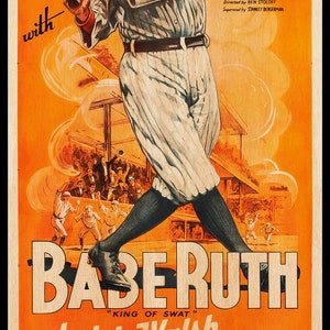 Babe Ruth WOODEN POSTER, Fanart High Quality Cinema Poster on WOOD for ...