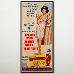 バターフィールド 8 1960 エリザベス テイラー 映画ポスター バターフィールド 8 1960 エリザベス テイラー 映画ポスター