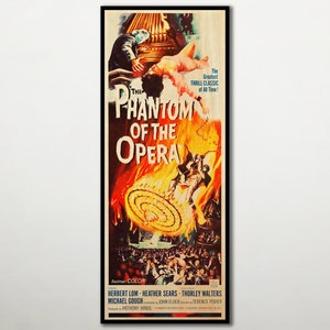 The Phantom Of The Opera WOODEN Wall Art Poster, Unique gift for movie fans, Handmade fanart cinema poster for him/her, Excellent wood gift.