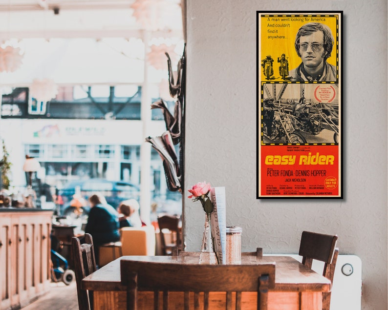 Easy Rider Poster PRINTED on WOOD Fanart Cinema Poster on Etsy