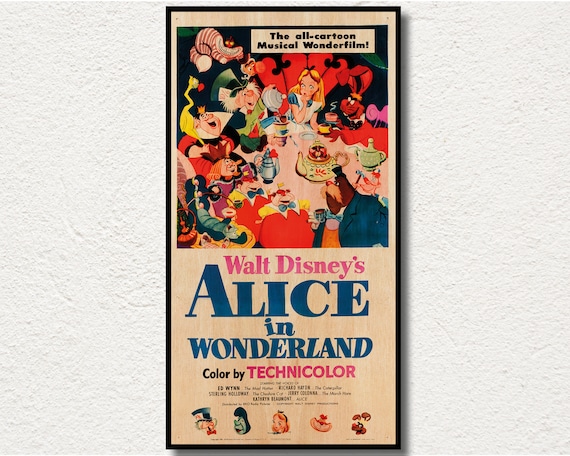 OPTIONS ALICE IN WONDERLAND MOVIE POSTER A5..A4..A3..A2.