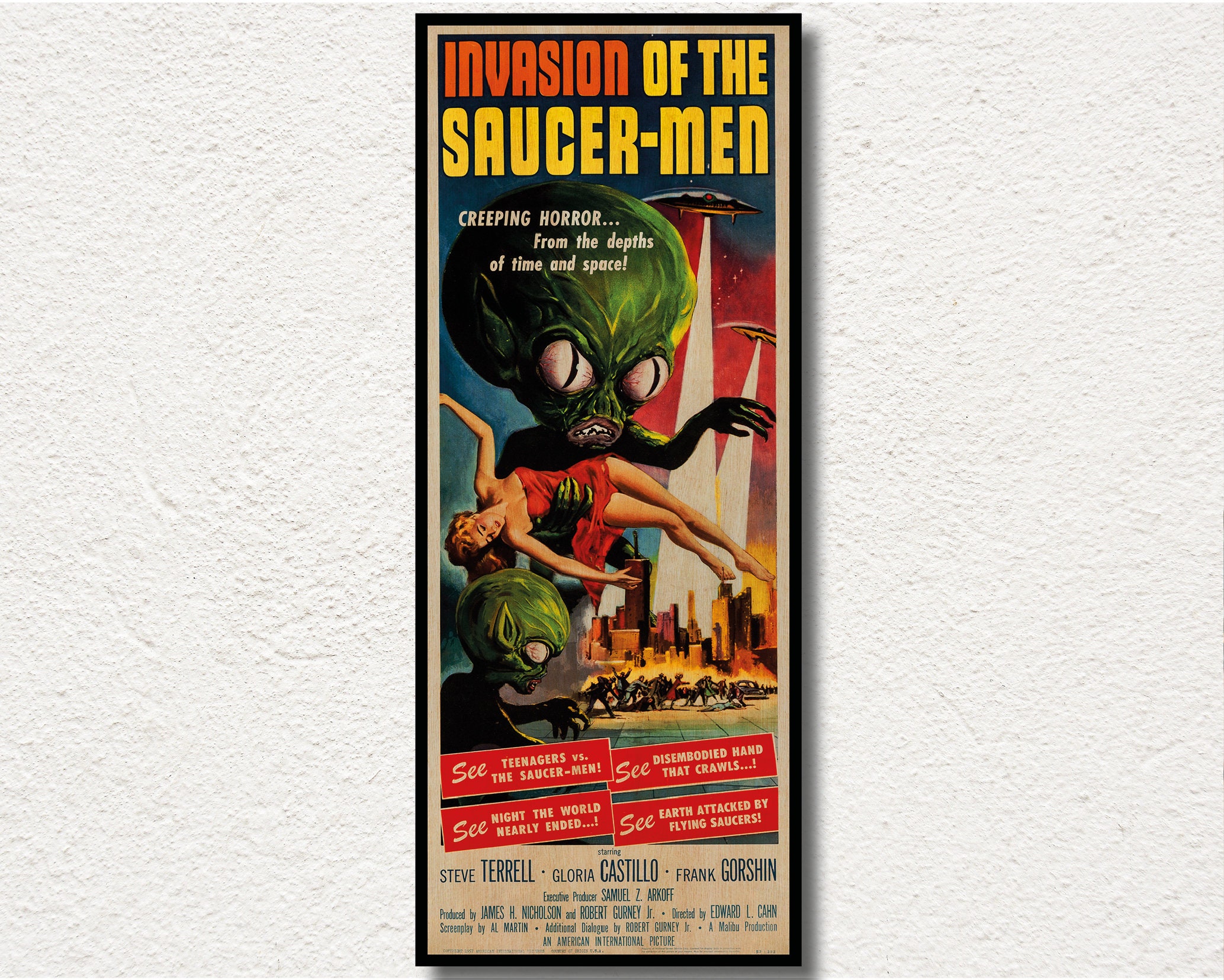 Sci-fi Alien Poster Collection WOODEN Wall Art Set Striking - Etsy