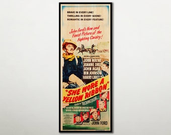 無敗のジョン・ウェイン カルト西部劇ポスター復刻版 約18x12インチ