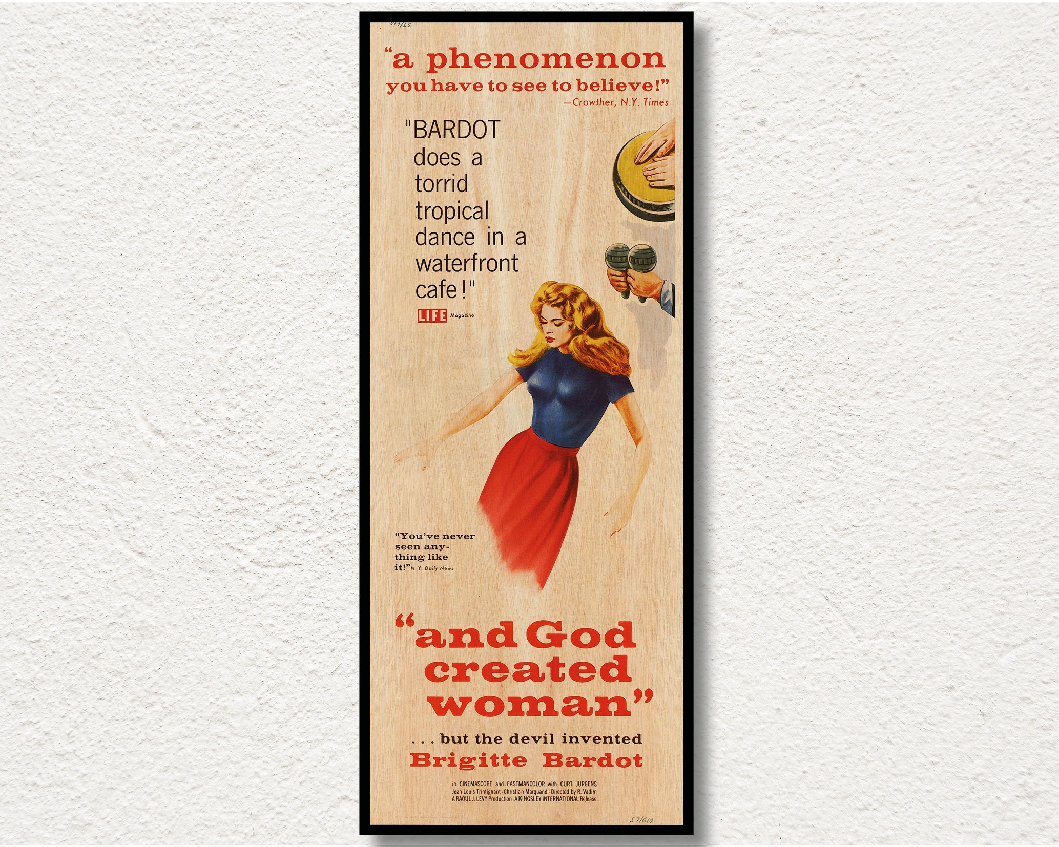 Brigitte Bardot And God Created Woman Poster