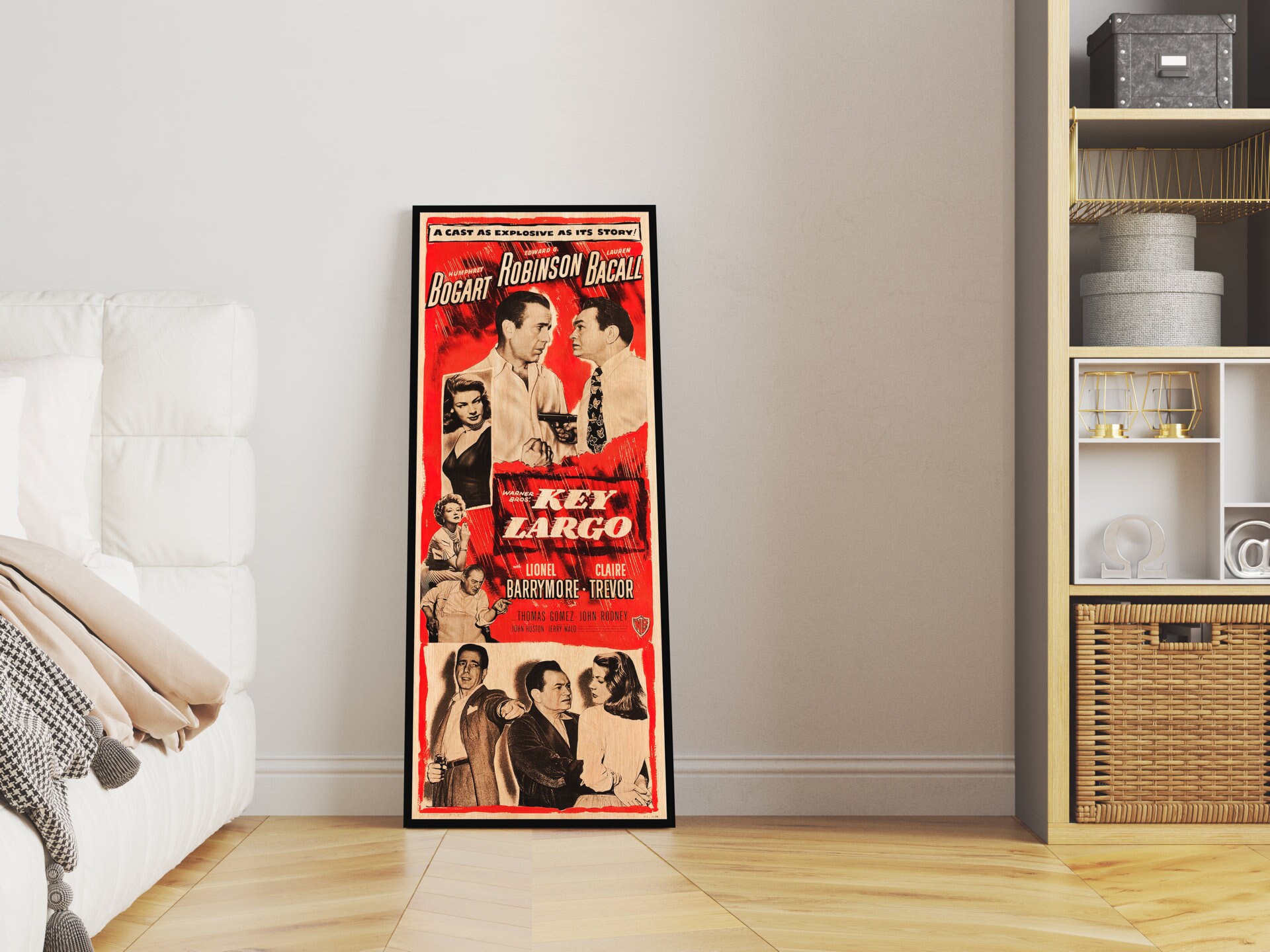 Key Largo WOOD Poster, Humphrey Bogart and Lauren Bacall Superb Gift ...