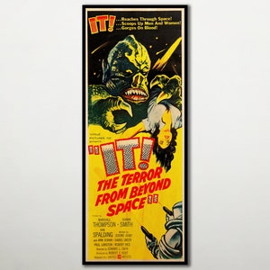 It! The Terror from Beyond Space HIGH QUALITY Movie Wood Poster. Large Wood Wall Art Prints, Birthday Anniversary Gift Art for Men and Women