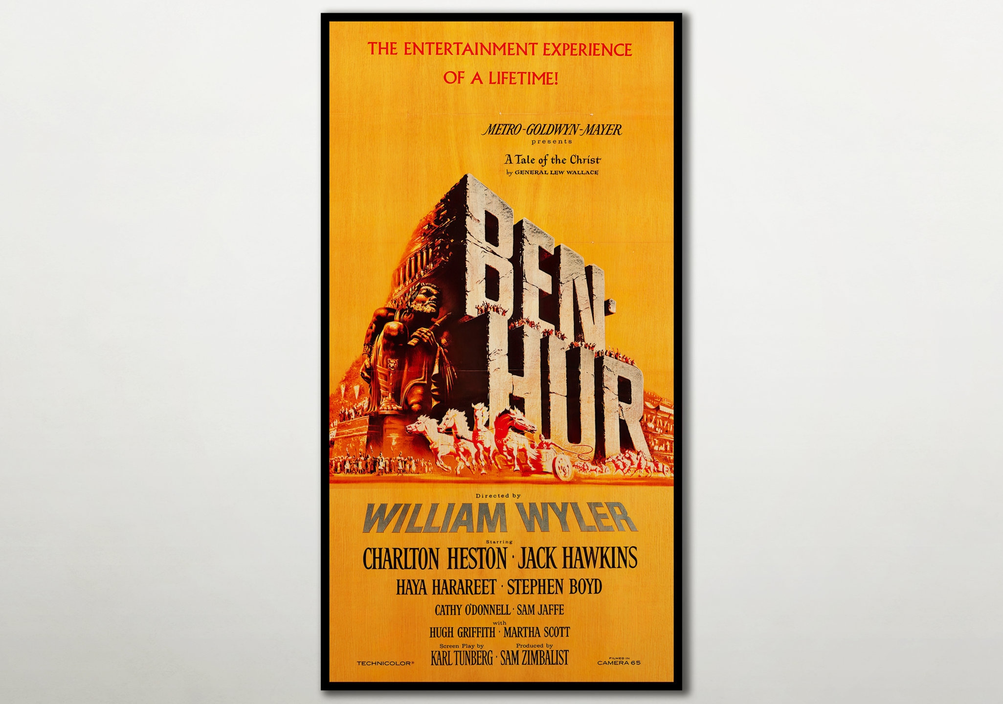Ben-hur Handmade WOOD PRINT, Fanart Cinema Film Poster for