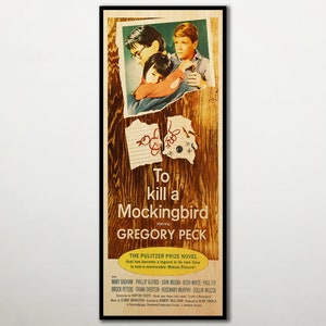 To Kill A Mockingbird WOODEN POSTER, Classic movie posters and prints, Extra large unique gifts for Gregory Peck and drama movie lovers.