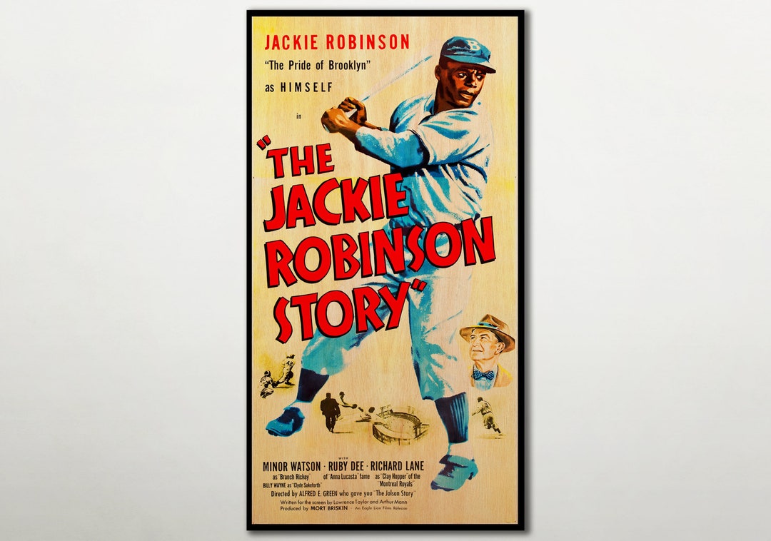 The Jackie Robinson Story WOOD PRINT. Fanart Cinema Movie Posters on ...