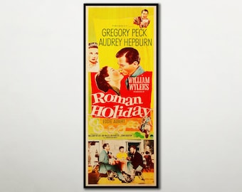 Duży plakat ścienny z motywem rzymskich wakacji z drewna, dekoracja domu z motywem rzymskich wakacji z drewna, duży plakat ścienny z motywem filmowym dla miłośników kina