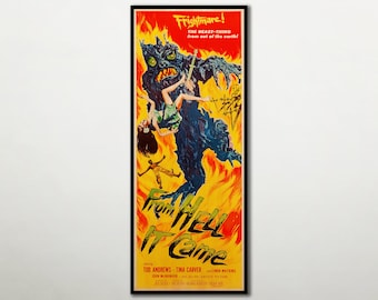 巨大ヒルの襲撃 (1959) カルトホラー映画ポスター復刻版 約18x12インチ