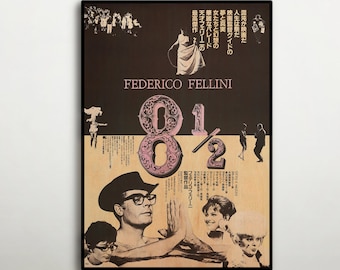 フェデリコ フェリーニ 8 1/2 オリジナル映画ポスター アート