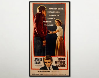 理由なき反抗 ジェームズ・ディーンのカルト映画ポスター復刻版 約