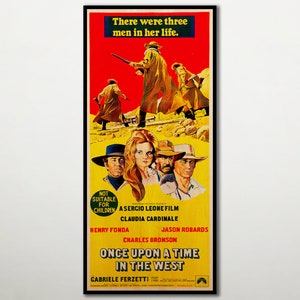 Once Upon a Time in the West HIGH QUALITY Large american western movie poster, Claudia Cardinale, Henry Fonda and Charles Bronson fan gift.