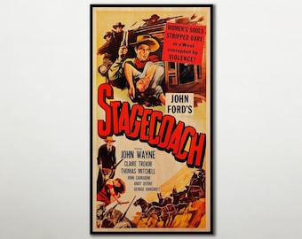 駅馬車 (1939) ジョン・ウェイン クレア・トレバー 映画ポスター復刻版