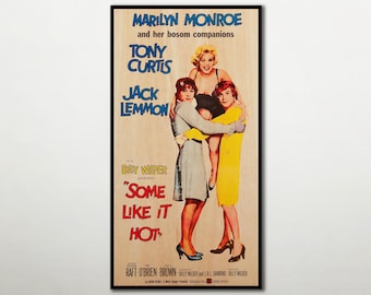 お熱いのがお好き』1959年のポスター：マリリン・モンロー、トニー