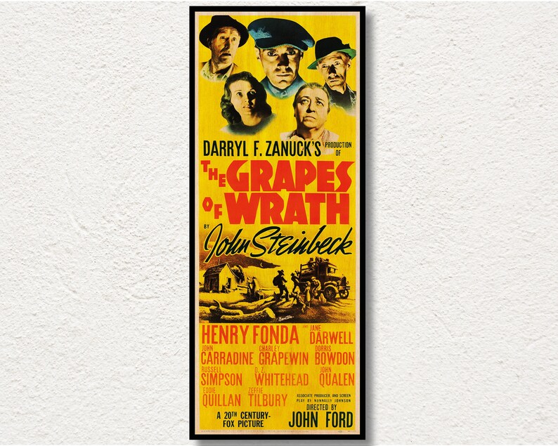The Grapes of Wrath WOOD Poster Fanart Cinema Movie Posters Etsy