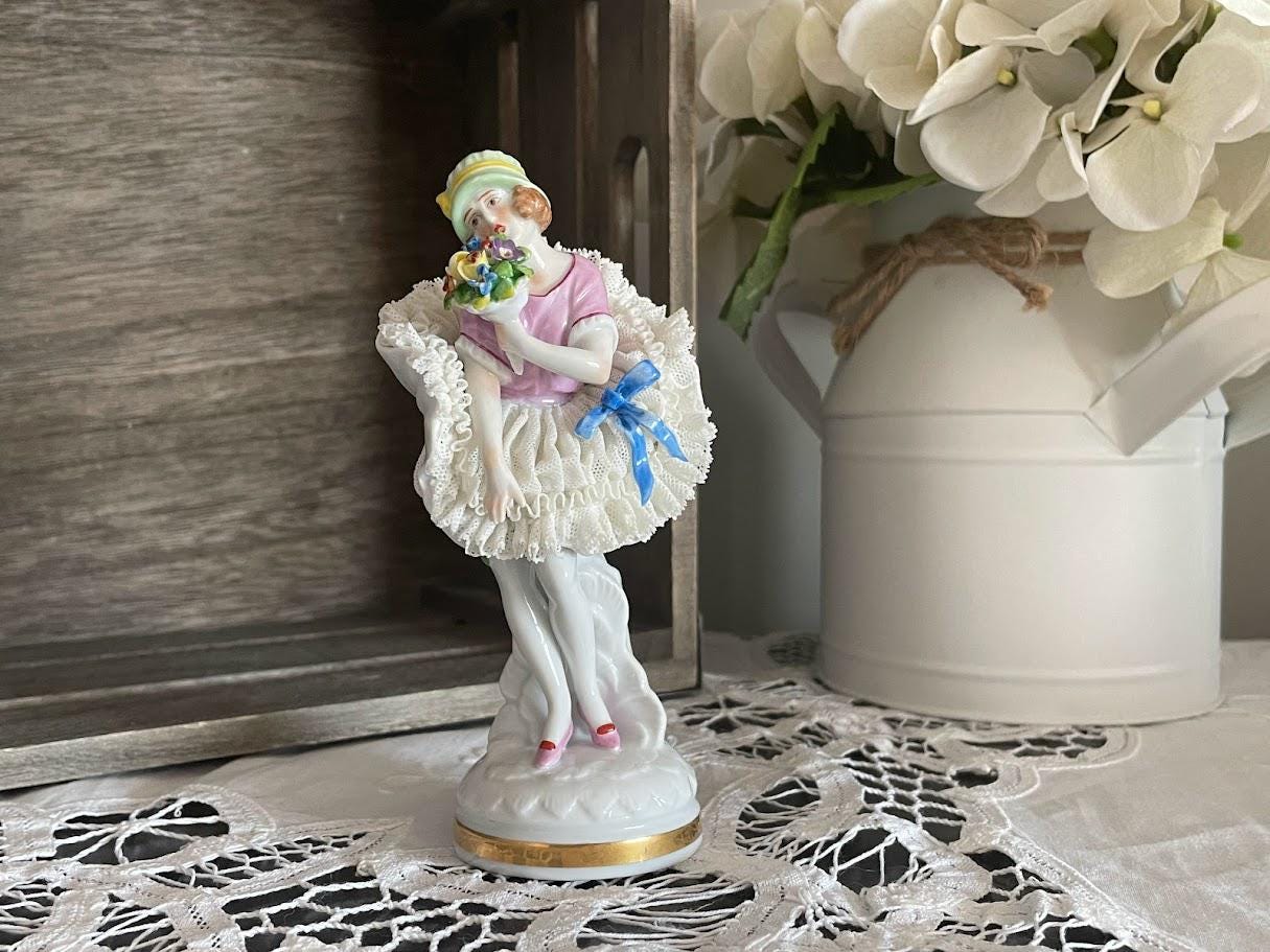 Sitzendorf ジッツェンドルフ　陶磁器 SITZENDORF】ジッツェンドルフ 天使と花の鏡 - アンティック 姉妹社