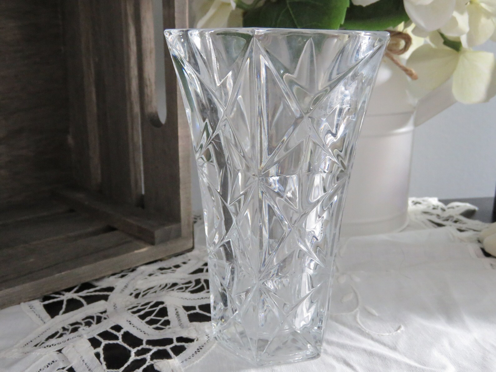Nostalgic Crystal Bud Vases 1990s Vintage 24 Lead Crystal Etsy