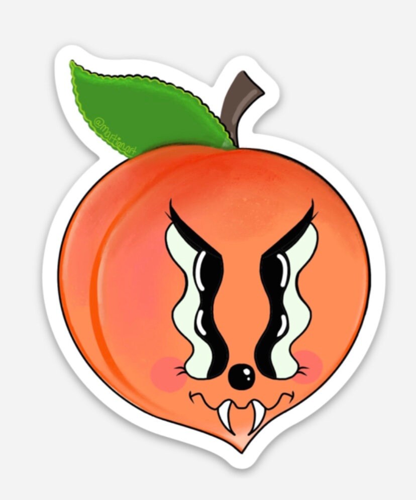 BAD FROOT peach sticker