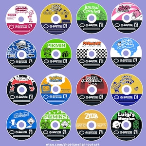 Hoja de pegatinas holográficas de vinilo para discos de GameCube