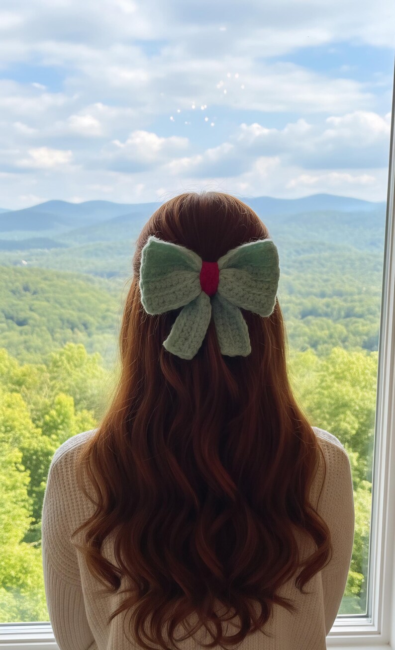 Easy Crochet Hair Bow Pattern PDF | Beginner Hair Clip Tutorial and Bow Pin | Instant Download English Pattern image 2