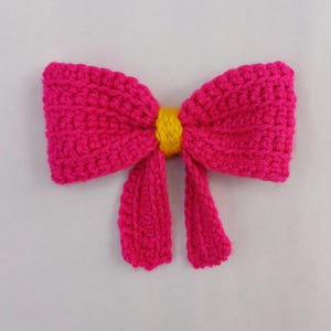 Crochet ribbon crochet pink and yellow