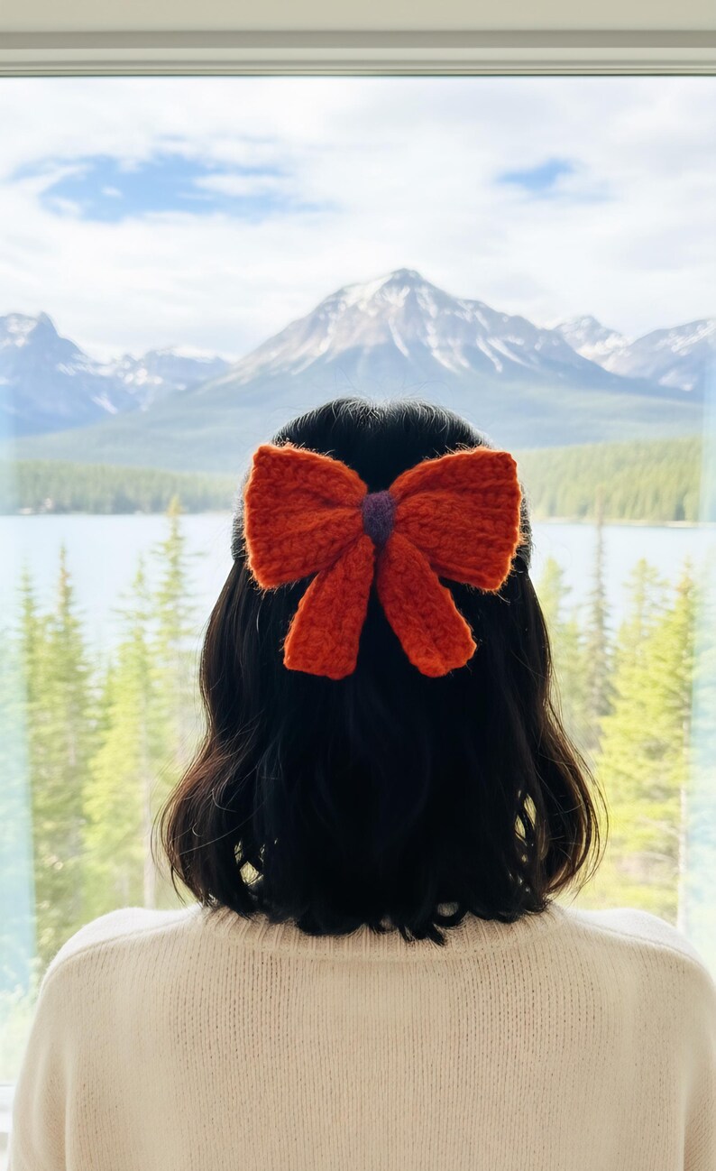 Easy Crochet Hair Bow Pattern PDF | Beginner Hair Clip Tutorial and Bow Pin | Instant Download English Pattern image 17