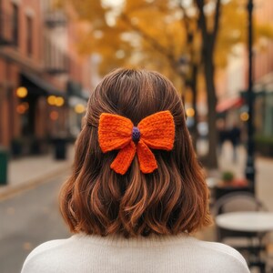 Easy Crochet Hair Bow Pattern PDF | Beginner Hair Clip Tutorial and Bow Pin | Instant Download English Pattern image 4