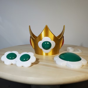 Princess Daisy Cosplay Set (Crown, Earrings, Brooch)