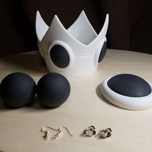 Goth Peach Set (Greyscale Princess Peach)